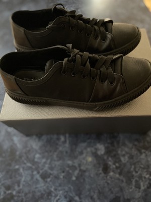 Prada Spazzolato Rois Leather Black Sneaker MSRP $675 Size 8.5 | eBay