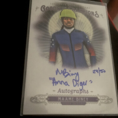 2018 Upper Deck Goodwin Champions Speed Skater #A-MB Maame Biney Auto SSP/50