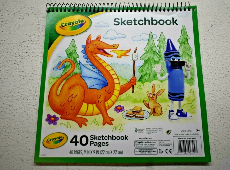 Lot of 6 Crayola Spiral Bound Sketchbook 40 Pages per Book 9" x 9" Pages - Image 2 of 4