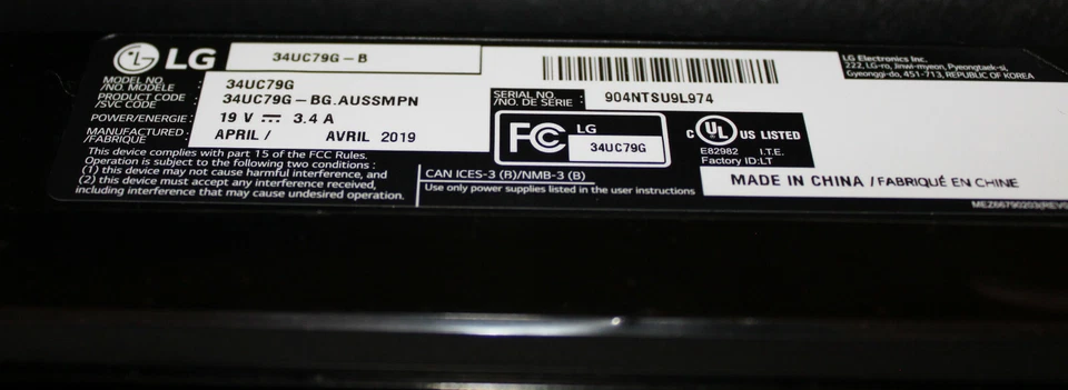 LG 34UC79G 34 Inch 21:9 UltraGear Full HD IPS Curved Gaming Monitor - Image 4 of 4