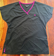 Koi Basics Scrub Top M Medium Black NEW without Tags