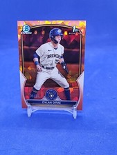 2023 Bowman Chrome Sapphire Dylan O'Rae 1st Orange Refractor /50 Brewers
