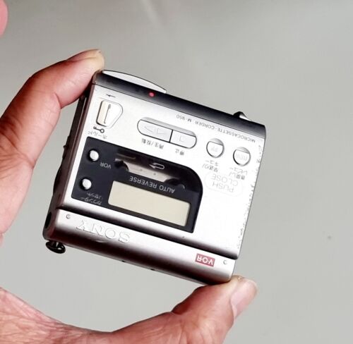 SONY M-950 Micro Cassette Recorder Dictaphone World smallest Auto.R Collectable  - Afbeelding 1 van 13
