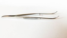 Stainless Steel Tweezers 4.5 Inches Curved Jewelry Watch Tools Beauty Supplies
