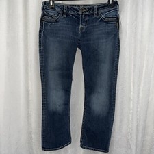 Silver Women's Jeans Crop Santorini Blue Size 29