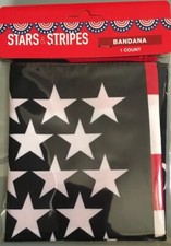 American Flag Bandana Red White Blue USA Bandana Patriotic Stars and Stripes NEW