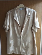 Asos Design Mens unisex S/S Shirt Size M Sateen PalmLeaf Design ViscoseMix BNWOT