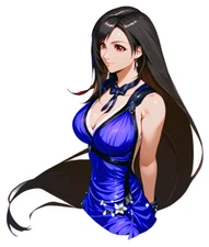 Tifa Lockheart FF7 Waifu Sticker Anime Weatherproof 6" Car Decal Final Fantasy