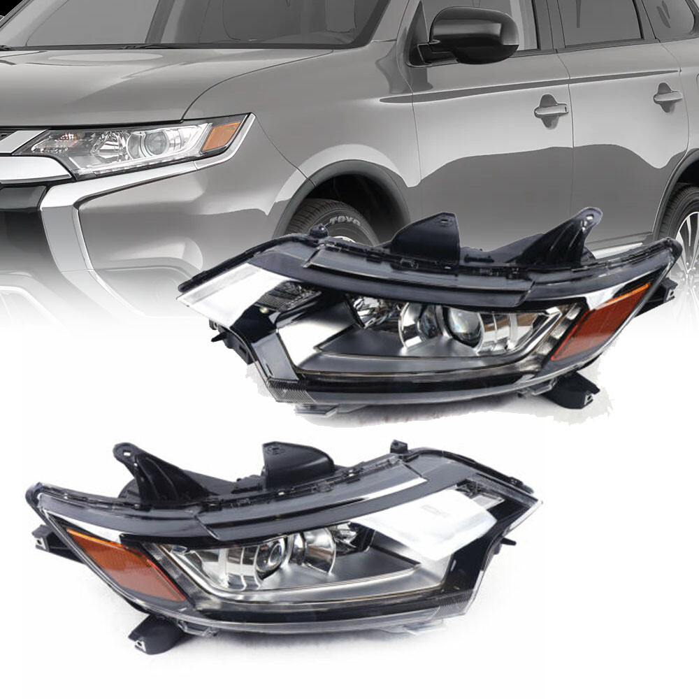 Driver&Passenger Side LED Headlights Halogen For 2016-2020 Mitsubishi Outlander