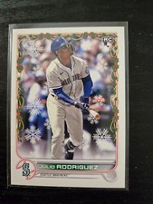 2022 Topps Holiday Julio Rodriguez Rookie Card RC #HW44 Mariners. rookie card picture