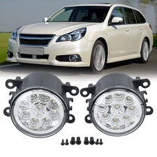 For Subaru Legacy 2010-13 2014 Clear Lens LED Pair Bumper Fog Light Driving Lamp