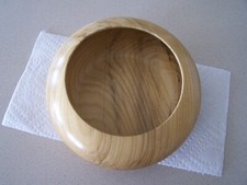 Hand Turned round Wooden Bowl from Hackberry wood