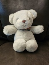 Vintage Gund Grey Teddy Bear Plush Stuffed Animal Vintage 1985