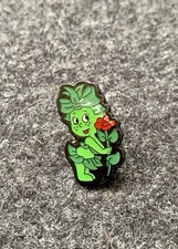 Saarlodri PIN Mädchen mit Blume NEU Original 80er SR Rundfunk Werbefunk Figur