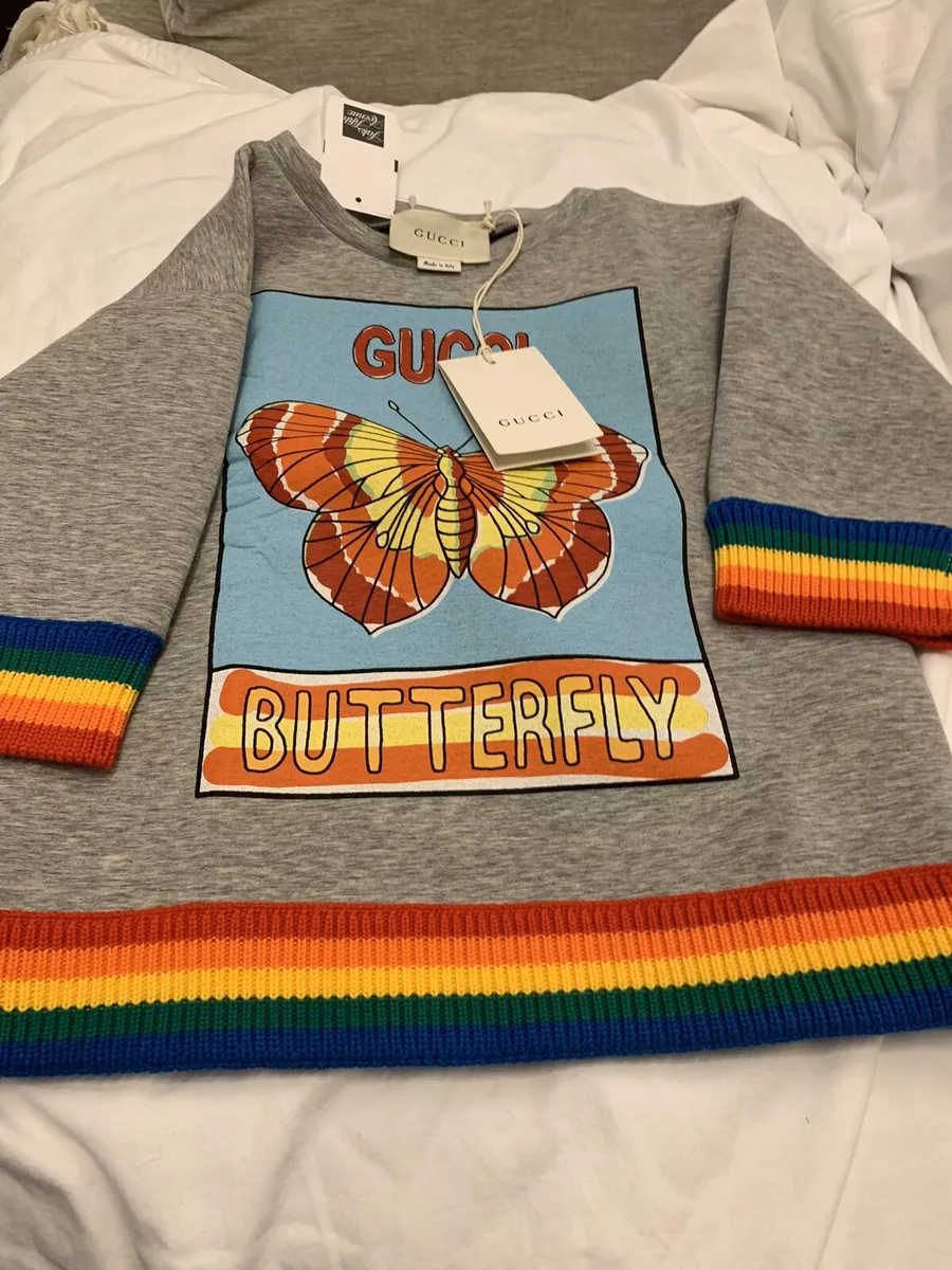New Auth Gucci Guccify Yourself Girls Butterfly Cotton Sweatshirt