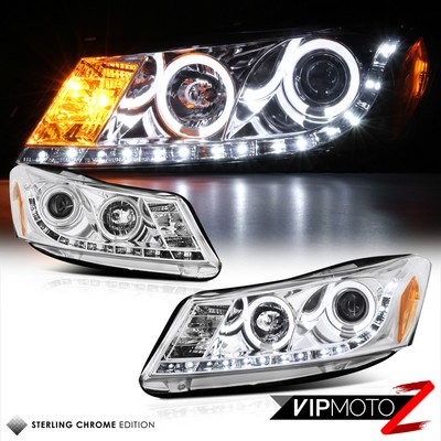Euro Cromo Halo LED DRL Hid Proyector Faro Para 2003-2006 Cadillac Escalade