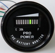 PRO12-48M ™ for 24 Volt  Battery Indicator, Meter, Gauge for 24 volt systems