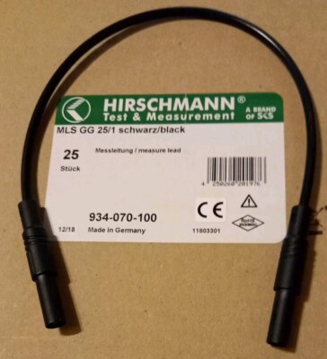 1 Stück SKS Hirschmann MLS GG 25/1 rt Sicherheits-Messleitung Lamellenst.4mm (E)