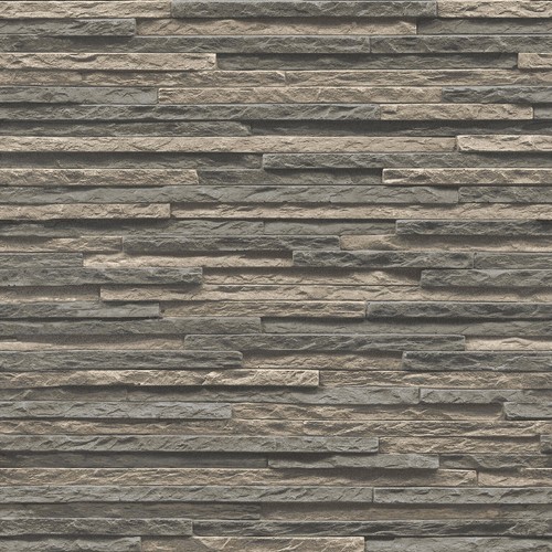 Realistic 3D Vintage Brick Effect Rustic Stone Grey Textured Vinyl Wallpaper - Picture 57 of 64