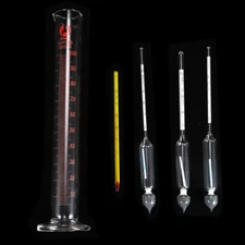 Alcohol Hydrometer Proof & Tralle Meter Distilling Tester Spirit Scale 0-100% US
