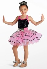 Dance Pre-Owned Costume Medium Child Pink Weissman 17039 Jazz Tap Clogging