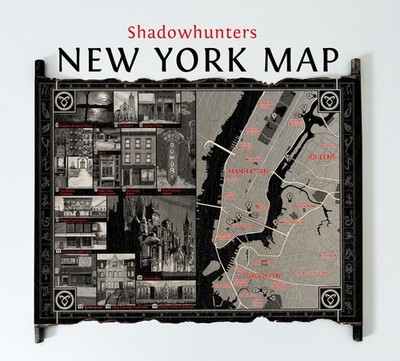 Shadowhunters New York City Map, Manhattan Map The Mortal Instruments Map of NYC