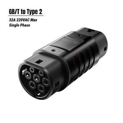 AC Charger Connector GBT to IEC 62196 Type 2 EVs, 32A 220V 7kW Max, Single Phase