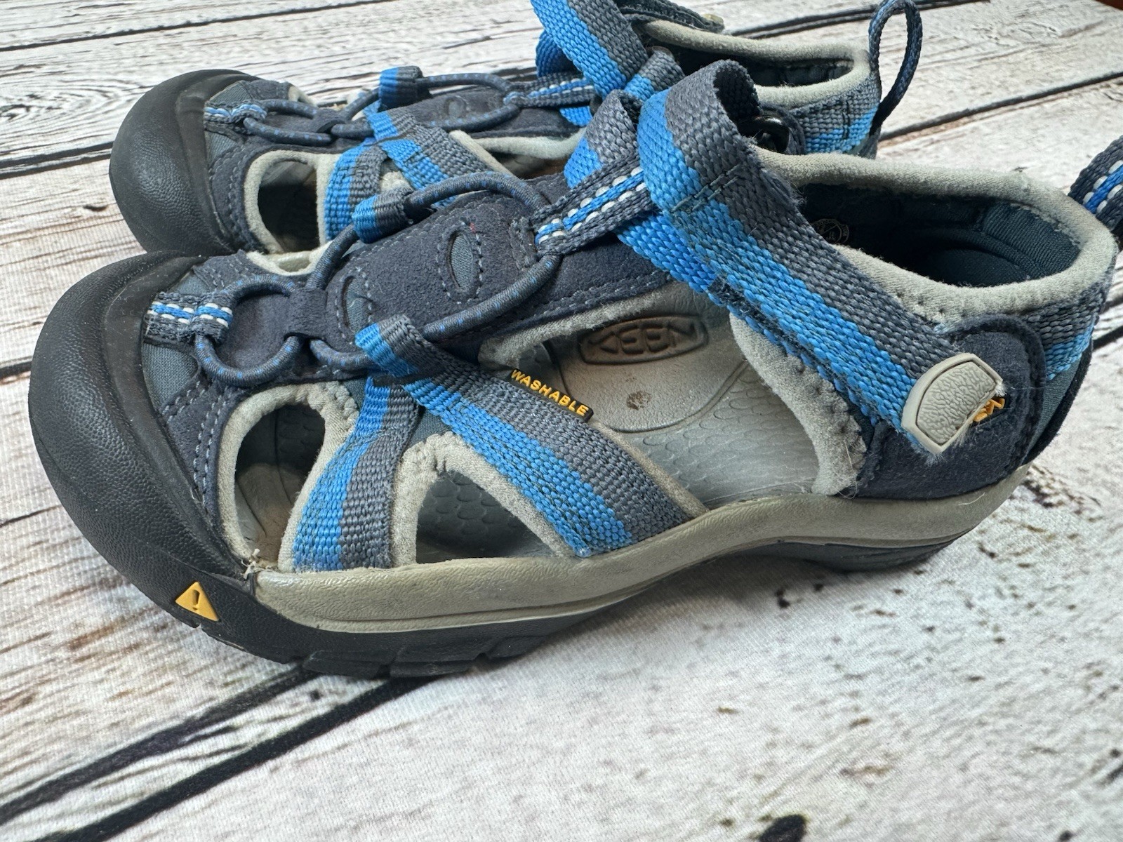 Sandali da trekking impermeabili Keen Venice H2 blu grigio piccoli unisex bambini taglia 13