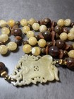 Vintage Chinese Hand Carved Jade Bead Necklace estate sale — photo 2