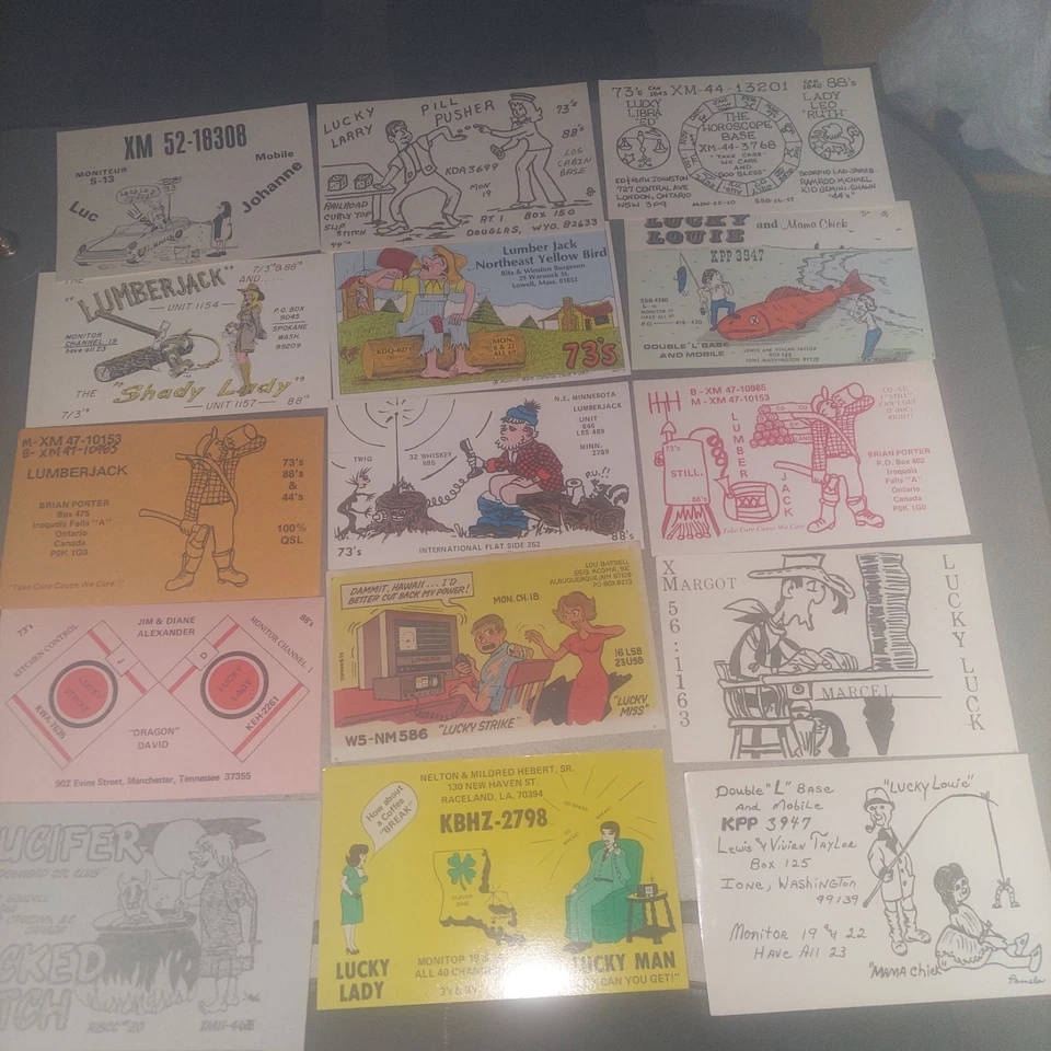 Lot of Aproximently 212 Vintage Ham Radio CB QSL Card Postcards   - Image 4 of 4