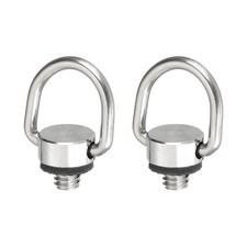 Camera Neck Strap D Ring Screw Holder 1/4", 2Pcs Metal Camera Screw, Silver