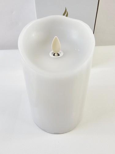 Luminara Gray Pillar Real Flame-Effect Flameless Candle 5 3/4" Remote New - Picture 2 of 13