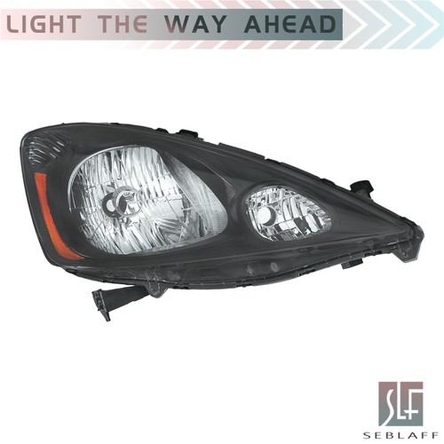 For Honda FIT 2012-2014 Black Housing Headlights Headlamps Pair 12-14 Right Side - Picture 4 of 18