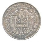 Silver Quarter-Sized 1961 Panama 1/4 Balboa World Silver Coin *411