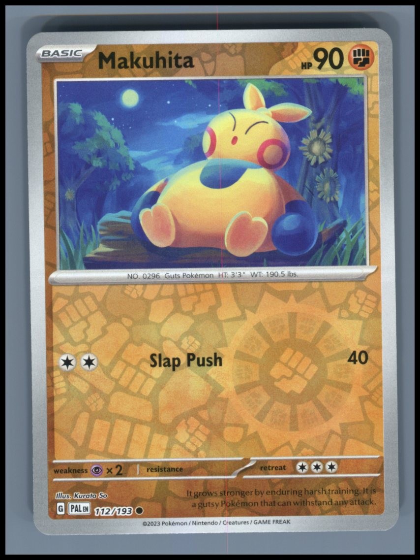 Makuhita 112/193 Common Paldea Evolved Pokemon Reverse Holo Near Mint