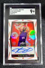 SGC 9 MINT 2023 KEVIN DURANT 1/1 SANTA CHRISTMAS AUTO LEAF METAL G6474