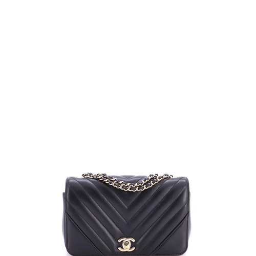 Chanel Statement Flap Bag Chevron Calfskin Mini