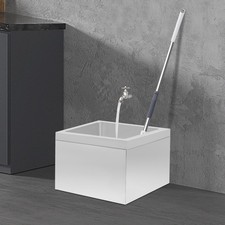 Stainless Steel Floor Mop Sink  C 8-Inch Deep Design for Efficient Cleaning