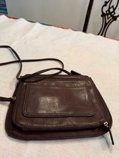 Vintage Fossil Chocolate Brown Leather Crossbody 10x8