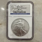 2006 W 20th Anniversary NGC MS69 Silver Eagle Coin .999 Silver 1 Oz