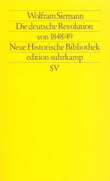 Deutsche Revolution 1848/49 Buch Edition Suhrkamp Historische Analyse-image