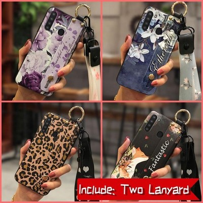 MYDING-Phone Case for Samsung Galaxy A21/SM-A215U,  Anti-dust Lanyard Kickstand
