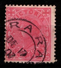 Australia Victoria 1905 One Penny 1d red perf 12 x 12&frac12; SG417 Used Ararat CDS