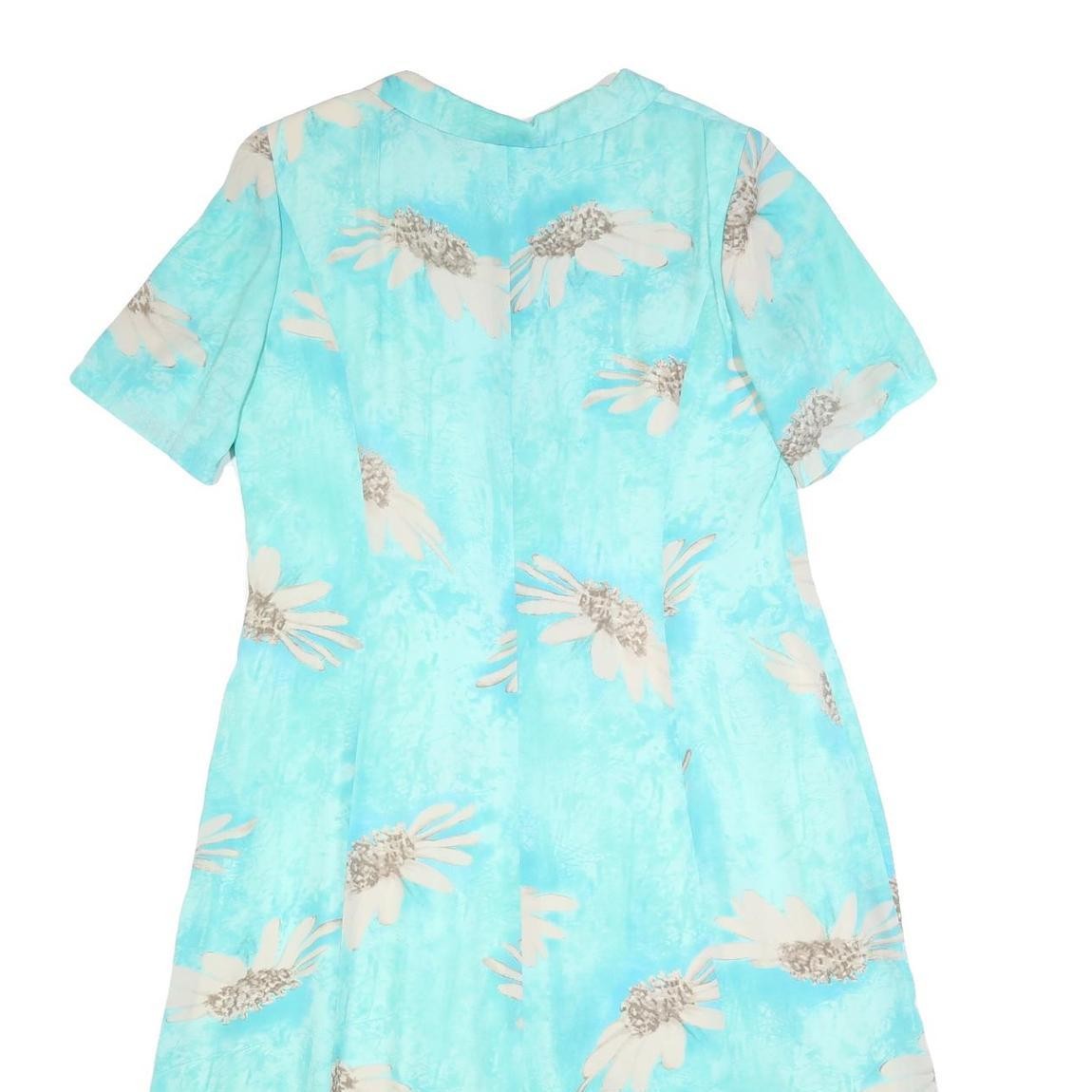 TULLO Womens Blue Floral Day Dress Woven Short Sl… - image 4