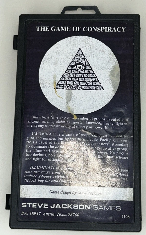 Illuminati Steve Jackson Games w/ Expansion Sets 1-3 Rare VTG Conspiracy READ - Image 3 of 4
