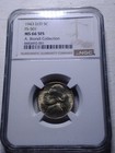 1943-D JEFFERSON SILVER NICKEL D/D RPM FS-501 NGC GRADED MS/66 5FS, GOLD TONED.! — photo 1