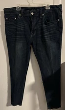 True Religion Men Dark Wash Jeans Skinny Stretch Denim