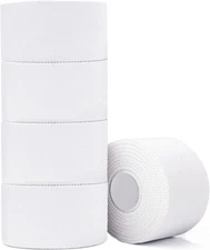 Athletic Tape,5 Pack White Sports Tape White(cotton)-5 Rolls 