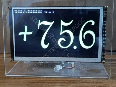 Big Digit Thermometer, Arduino Mega 2560, EastRising ER-TFTM070-4V2.1, DS18B20