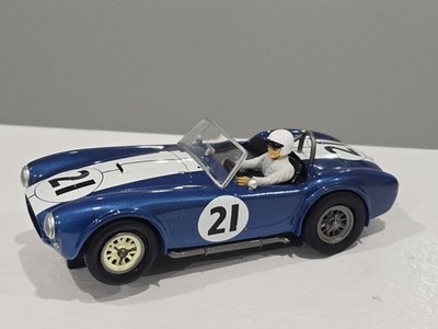 Carrera Evolution No. 21 Blue Racing Convertible 1/32 Slot Car - Working